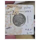 1938-D Buffalo nickle