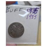 1935 Buffalo nickle