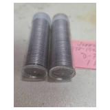 Lot of 2 rolls of Jefferson 1938-1942 and 1946-1959 nickles