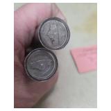 Lot of 2 rolls of Jefferson 1938-1942 and 1946-1959 nickles
