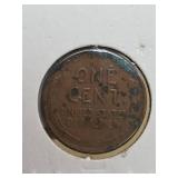 1928-S Lincoln Wheat penny. Large \"S\" error.