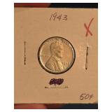 1943 Lincoln steel penny