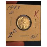 1943-D Lincoln steel penny