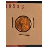 1953-S Lincoln Wheat penny
