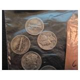 Lot of 6 Mercury silver dimes