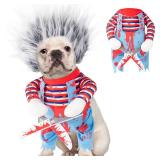 Deadly Dog Halloween Costume Scissors Pet Halloween Costumes for Small Medium Large Dogs Puppy Cats, Funny Dog Costumes Cosplay Party Clothes Outfit for Christmas Special Events