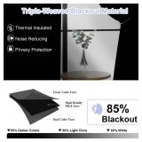 Simplebrand Ava Stone Blackout Curtains for Bedroom 63 Inch Length 2 Panels Set, Solid Thermal Insulated Energy Saving Rod Pocket Window Treatment Curtains Blackout Drapes, W40 x L63 Inch, Stone