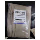 Simplebrand Ava Stone Blackout Curtains for Bedroom 63 Inch Length 2 Panels Set, Solid Thermal Insulated Energy Saving Rod Pocket Window Treatment Curtains Blackout Drapes, W40 x L63 Inch, Stone