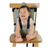 Foldable Portable High Chair for Babies & Toddlers - Compact Travel Harness Seat with Adjustable Straps, Safety Baby Travel Essential for 6 Months-3 Years Old