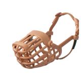 Baskerville Classic Basket Muzzle - Dog can Pant and Drink, Prevents Biting and Food Waste Scavenging, Strong TPR, Breathable Dog Training Muzzle for Long Nosed Medium to Large Dogs (Size 8)