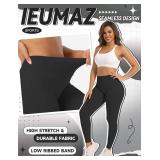 Ieumaz Scrunch Butt Lifting Leggings for Women Gym Seamless Workout Leggings Mid Low Waist Tummy Control Yoga Pants Black