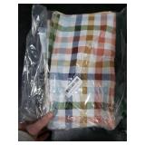 Heavy Duty Vinyl Tablecloth with Flannel Backing Waterproof Oil-Proof Plastic Table Cloth Stain-Resistant Wipeable Rectangle or Square Table Cover for Indoor and Outdoor (Color Checkered,52x70 Inch)