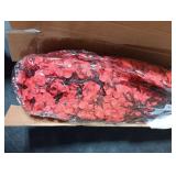 Hananona 10 Pcs Babys Breath Artificial Flowers Real Touch Fake Red Flowers Silk Plants for Christmas Home Decor Indoor Floral Arrangement Table Centerpieces Halloween Decor (Red, 10)