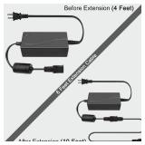 Universal Power Cord for Recliner Chair, AC/DC Recliner Adapter with Extension Cord for Lift Chair, 29V 2A Recliner Power Supply Transformer 2-Pin Connector Compatible with Lazy Boy, Limoss, OKIN