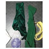 Kavoc 4 Pcs Halloween Mermaid Cosplay Costume Include Dark Green Pantyhose,Gloves,Seashell Bra and Belt for Adults Role Play Party Accessories Supplies Style2