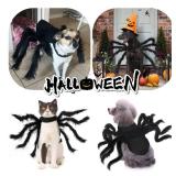 Pet Spider Costume Halloween Furry Giant Simulation Spider Apparel for Cats and Small to Medium Dogs Halloween Party Dress Up Festival Decoration Cosplay Costume (Small)