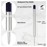 Black Ink Pen Refills Ballpoint Black, 12 Pack Ballpoint Pen Refills Medium Point 1.0mm Tip Smooth Writing Pen Refill (12 Black)