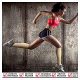 CHARMKING Compression Socks for Women & Men Circulation (3 Pairs) 15-20 mmHg is Best Athletic for Running, Flight Travel, Support, Cycling, Pregnant - Boost Performance, Durability (S/M, Nude)