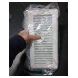 Howeall 4 x 10 Floor Register - Heavy Duty Steel Walkable Floor Vents - Easy Adjust Air Supply Lever - Vent Covers for Home (White)