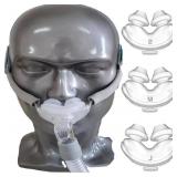 Unsvorns Nasal Pillow Supplies - Includes 3 Packs Nasal Mask Nose Pillows Small, Medium, and Large Nose Cushions - Includes Tube, Frame, and Strap