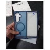 MAKAVO Magnetic for Samsung Galaxy Z Fold 7 Case [Compatible with MagSafe] Slim Translucent Matte Hard Back Cover & Soft Bumper, Fold7 Silicone Shockproof Phone Case, Blue