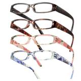 Gaoye 4-Pack Readers for Women, Blue Light Blocking Reading Glasses, Stylish Reading Glasses for Women in 4 Patterns