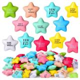 Sotiff Bulk Pack Star Stress Balls Bulk Stress Relief Balls with Motivational Quotes Mini Inspirational Foam Party Favors Gifts for Kids Adults Anger Fidget Relief Exercise(Fresh Colors)