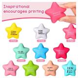 Sotiff Bulk Pack Star Stress Balls Bulk Stress Relief Balls with Motivational Quotes Mini Inspirational Foam Party Favors Gifts for Kids Adults Anger Fidget Relief Exercise(Fresh Colors)