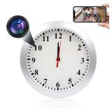 Pelay WiFi Wall Clock Camera Wireless Nanny Cam 1080P Mini Clock Camera with Motion Detection for Indoor Home Security