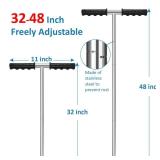 GADFISH Stainless Steel Soil Probe Rod,32-48 Inch Hight Adjustable Ground Rod Tool with T-Handle for Locating Septic Tanks,Underground Pipes,Water Lines,Graves and Gopher Runs