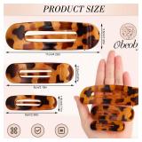 MultiPCS Flat Hair Clips for Women & Girls, 5 Colors French Flat Claw Clips 3 Sizes Accessories Barrettes for Thin Thick Fine Hair