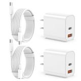 iPhone 17 16 15 Charger Fast Charging,20W USB C Wall Charger Block with 6ft Type C to C Cable Cord for Apple iPhone 17/17 Pro/17 Pro Max/17 Air/16/16 Plus/16 Pro/16 Pro Max/15/15 Pro Max/iPad Pro/Mini