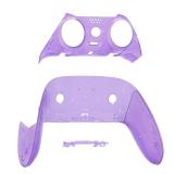 eXtremeRate Top Bottom Decorative Trim Shell Compatible with ps5 Edge Controller DIY Replacement Front Back Clip Shell, Custom Clear Atomic Purple Plates Cover Compatible with ps5 Edge Controller