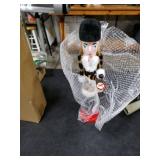 Clever Creations Leopard Print Female Shopper 15 Inch Traditional Wooden Nutcracker, Festive Christmas Decor for Shelves and Tables