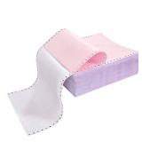 FirstZi 9-1/2 x 11 Inches NCR Continuous Feed Computer Paper 2-Ply, 1000 Count Carbonless Copy Paper for Dot Matrix Printers, 2-Part 500 Sets, Margin Perforated, White/Pink