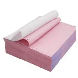 FirstZi 9-1/2 x 11 Inches NCR Continuous Feed Computer Paper 2-Ply, 1000 Count Carbonless Copy Paper for Dot Matrix Printers, 2-Part 500 Sets, Margin Perforated, White/Pink