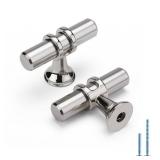 Rergy Cabinet Handles Drawer Pulls and Knobs, 10Pack Brushed Nickel Single Hole, Kitchen Hardware for Dresser Handle Zinc Alloy Furniture Pull