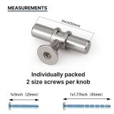 Rergy Cabinet Handles Drawer Pulls and Knobs, 10Pack Brushed Nickel Single Hole, Kitchen Hardware for Dresser Handle Zinc Alloy Furniture Pull