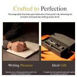 Chateau Avant Luxury Fountain Pen Gift Set - Fine Nib Fountain Pen with Black Ink - Refillable Ink Set - Gifts for Him or Her