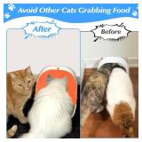 Front Cover for Automatic Microchip Pet Feeder, Avoid Pets competing for Food, Prevent Food Stealing for Cats and Small Dogs (Orange)