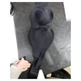 DotVol Women Strapless Push Up Bra Custom Lift Invisible Wing Shape Anti-Slip Wirefree Bra(Wing Pure Black,32DD)