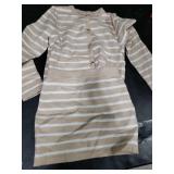 Haloumoning Girls Fall 2 Piece Outfits Striped Button Down Cardigan and Skirt Sets with Pockets 5-14 Years