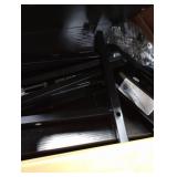 Lazzanto Nightstand Hidden Drawer Charging Table - Night Stand with Charger Station and Sliding Top Storage, Morden Bedside Table with 2 Fabric Drawers, for Dorm Living Room Bedroom, Black