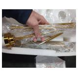 2 Pack 7.2-Inch Globe Pendant Lights, Mid Century Gold Pendant Light Fixtures, Globe Pendant Lights Kitchen Island with Milk Glass Shade Adjustable Hanging Fixture for Dining Room (Bulbs not Included)