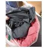 HYMOKEGE Red & Black Full Size Comforter Sets Seersucker 7 Pieces, All Season Luxury Bed in a Bag for Bedroom, Bedding Set with Comforters, Sheets, Pillowcases & Shams