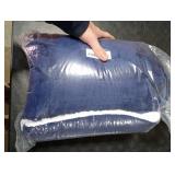 Seward Park Navy Blue Sherpa Comforter Set Twin XL Size, All Season Soft Warm Fleece Fall Blanket, Winter College Dorm Bedding