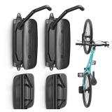 monTEK Swivel Bike Wall Mount, Bike Hangers for Garage, Space-Saving Vertical Bike Rack, Sturdy Bike Storage Rack Holds Up to 66lbs, Easy to Install, 2 Pack
