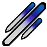 Glass Nail File - Mont Bleu Premium Set of 3 Crystal Nail Files in Pouch - Handmade Gifts - Best Glass Nail Files for Natural Nails - Washable Double Sided Nail File - Etched Nail Files