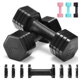 EQUIPRO Adjustable Dumbbell Set, 4 in 1 Weights for Women at Home, Hand Weights Dumbbells for Women, Each 2lb 3lb 4lb 5lb Fast Adjust Weight with Soft TPU Handle for Home Gym Exercise Training