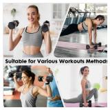 EQUIPRO Adjustable Dumbbell Set, 4 in 1 Weights for Women at Home, Hand Weights Dumbbells for Women, Each 2lb 3lb 4lb 5lb Fast Adjust Weight with Soft TPU Handle for Home Gym Exercise Training